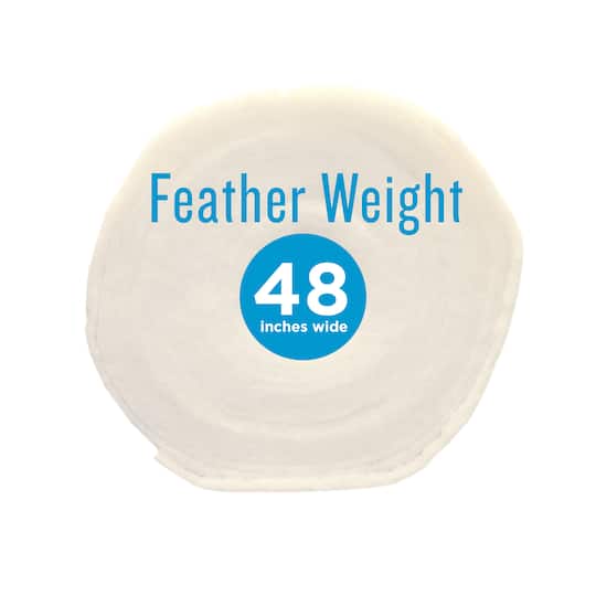 RSF-48-60YR-1 Feather Weight Batting 100 Percent Polyester Bonded Roll - White - 48 in. x 60 Yard Roll